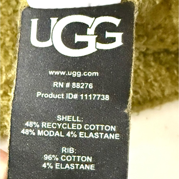 UGG® Keira Cropped Pullover Hoodie With Drawstring Hood And Raw Hems Size Medium - Picture 11 of 13